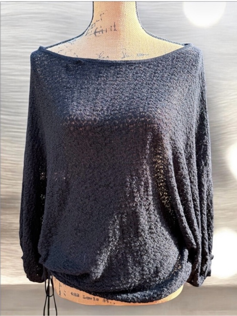Black dolman sleeve top